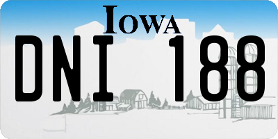 IA license plate DNI188
