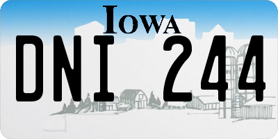 IA license plate DNI244
