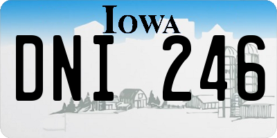 IA license plate DNI246