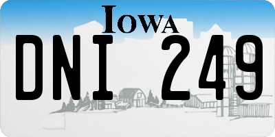 IA license plate DNI249