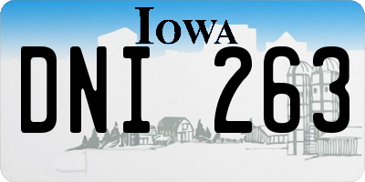 IA license plate DNI263