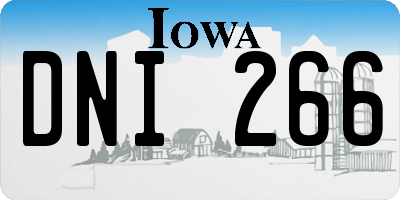 IA license plate DNI266