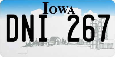 IA license plate DNI267