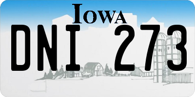 IA license plate DNI273