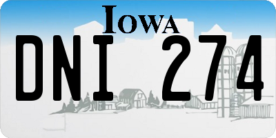IA license plate DNI274