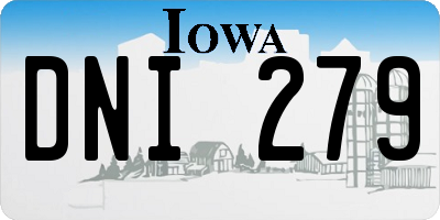 IA license plate DNI279