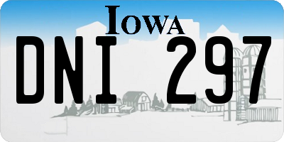 IA license plate DNI297