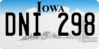IA license plate DNI298