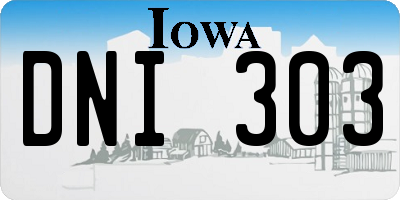 IA license plate DNI303