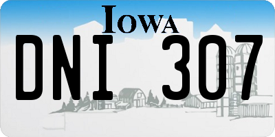 IA license plate DNI307