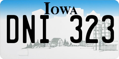 IA license plate DNI323