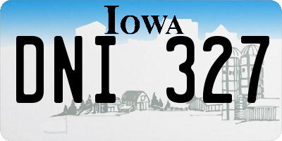 IA license plate DNI327