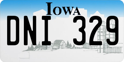 IA license plate DNI329