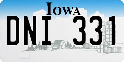 IA license plate DNI331