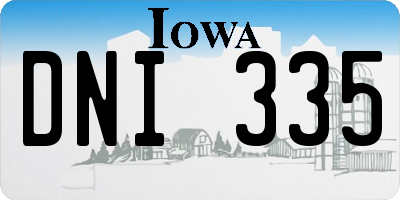 IA license plate DNI335
