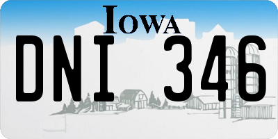 IA license plate DNI346