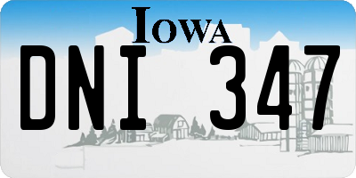 IA license plate DNI347
