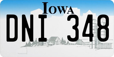 IA license plate DNI348