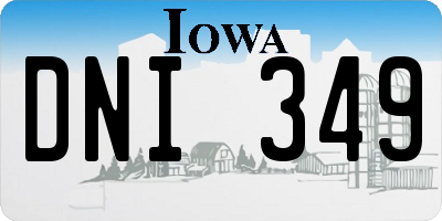 IA license plate DNI349