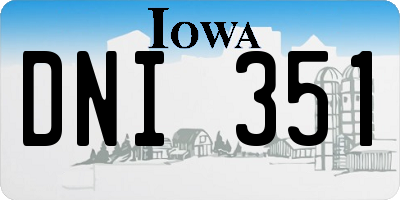 IA license plate DNI351