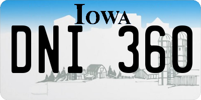 IA license plate DNI360