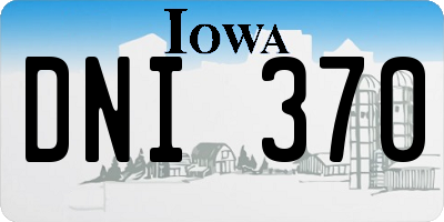 IA license plate DNI370