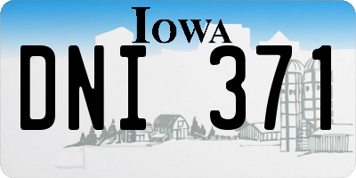 IA license plate DNI371