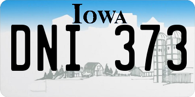 IA license plate DNI373