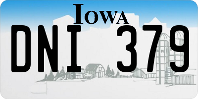 IA license plate DNI379