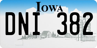 IA license plate DNI382