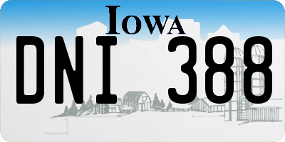 IA license plate DNI388