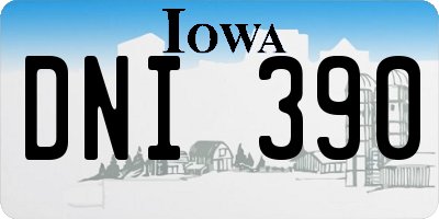 IA license plate DNI390