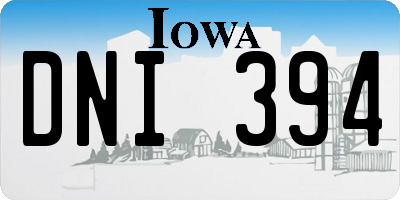IA license plate DNI394