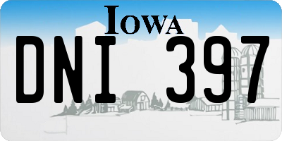 IA license plate DNI397