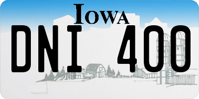 IA license plate DNI400