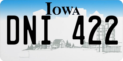 IA license plate DNI422