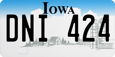 IA license plate DNI424