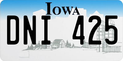IA license plate DNI425
