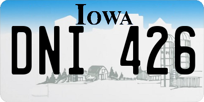 IA license plate DNI426