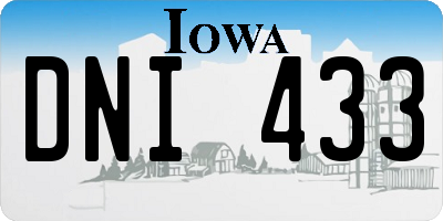 IA license plate DNI433