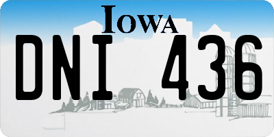 IA license plate DNI436