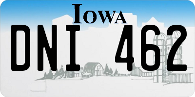 IA license plate DNI462