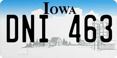 IA license plate DNI463