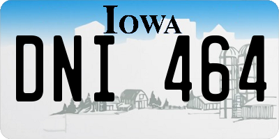 IA license plate DNI464