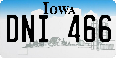 IA license plate DNI466
