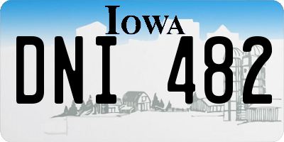IA license plate DNI482