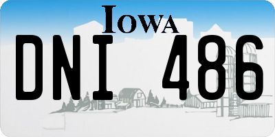 IA license plate DNI486