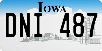 IA license plate DNI487