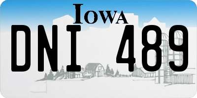 IA license plate DNI489