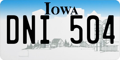 IA license plate DNI504